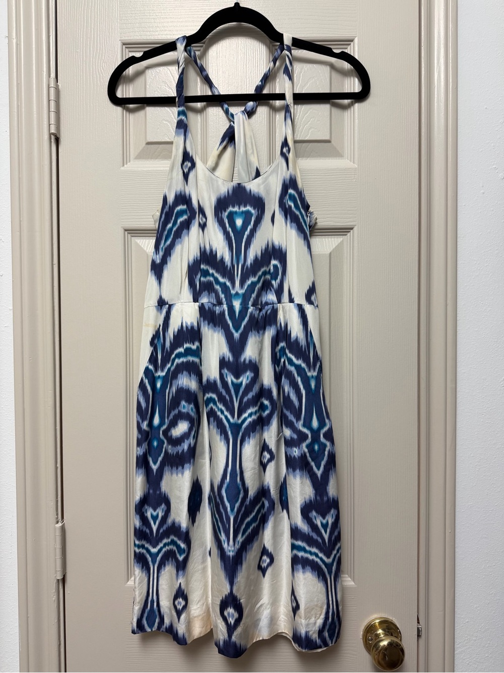 Banana Republic Silk Batik Blue & White Printed Sundress 6